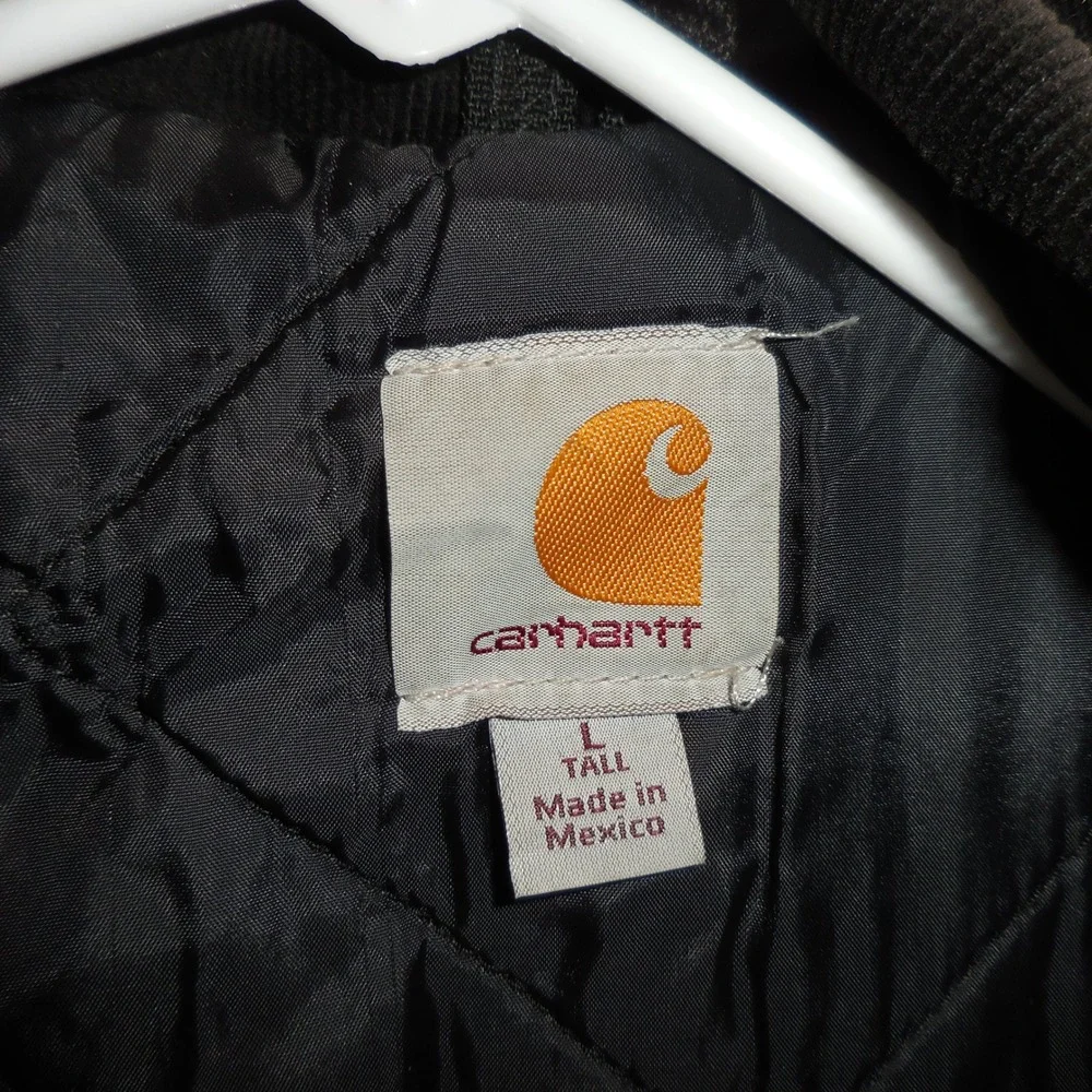 Carhartt Extremes Arctic Coat Mens Large Tall Black Cordura Nylon Jacket C55 BLK